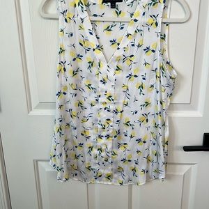 Banana Republic Sz Med Sleeveless Lemon Blouse